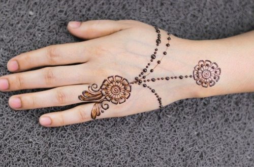 easy mehndi design for hand