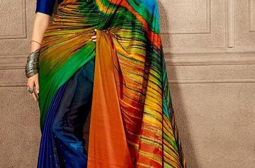 peacock designer saree