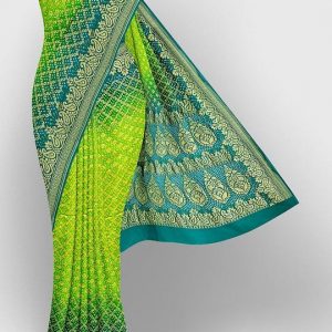 traditional bandhani saree