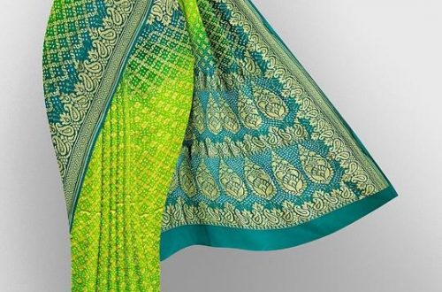 traditional bandhani saree