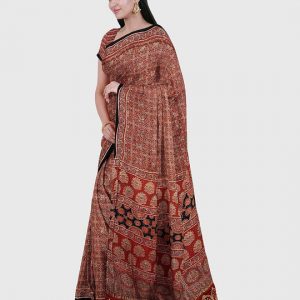 ajrak saree