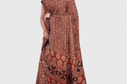ajrak saree