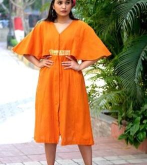 chikankari gota dress