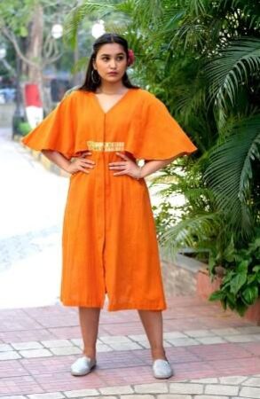 chikankari gota dress