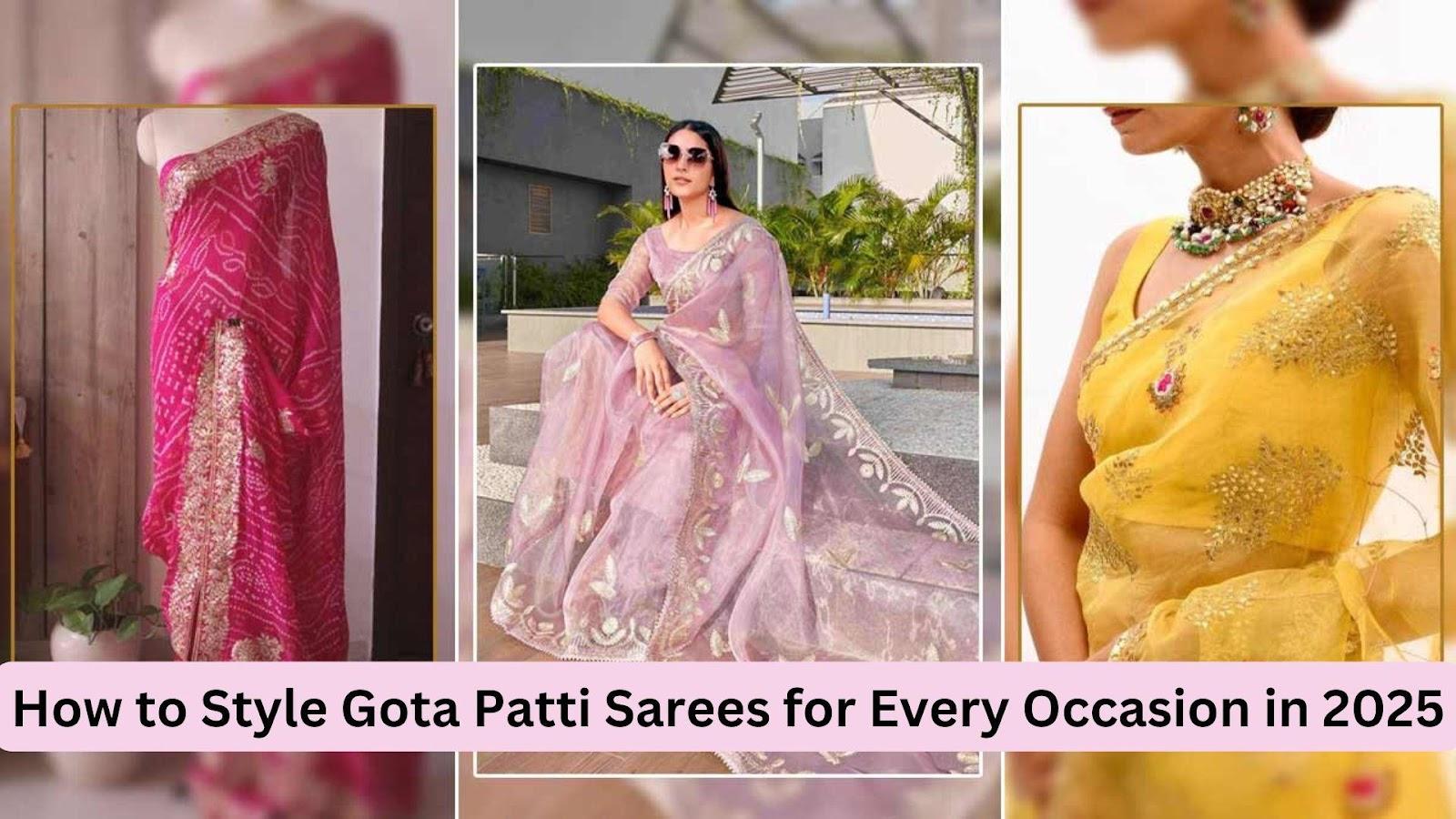 gota patti sarees