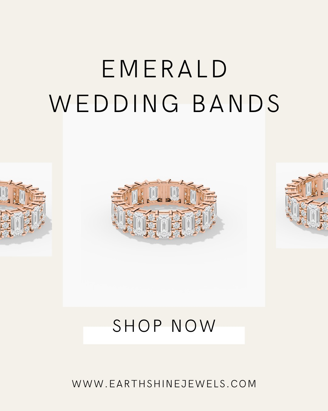 emerald wedding bands