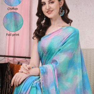 trendy saree draping
