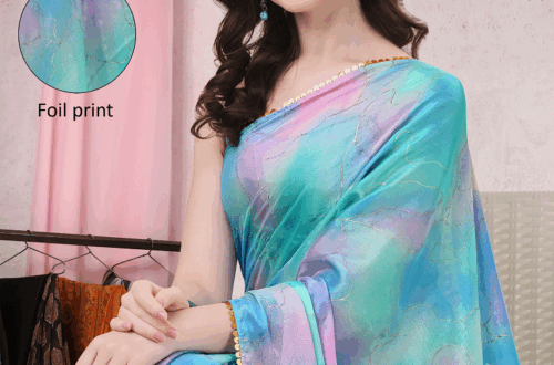 trendy saree draping